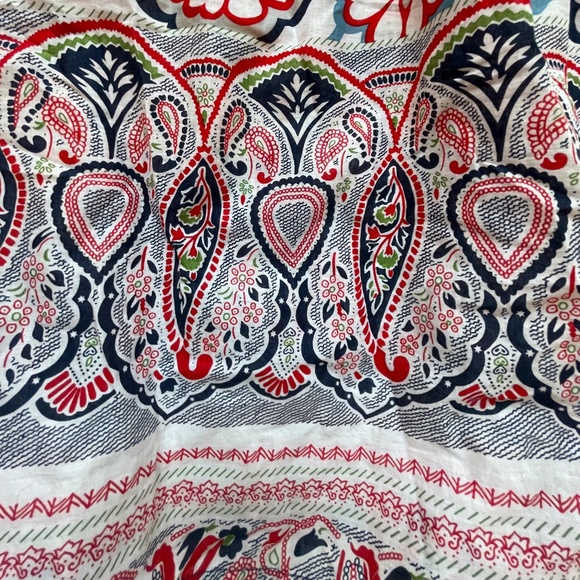 MOSSIMO SUPPLY CO Sweet Smocked Plumeria Paisley Sundress Tank Dress July 4th M - Picture 7 of 10